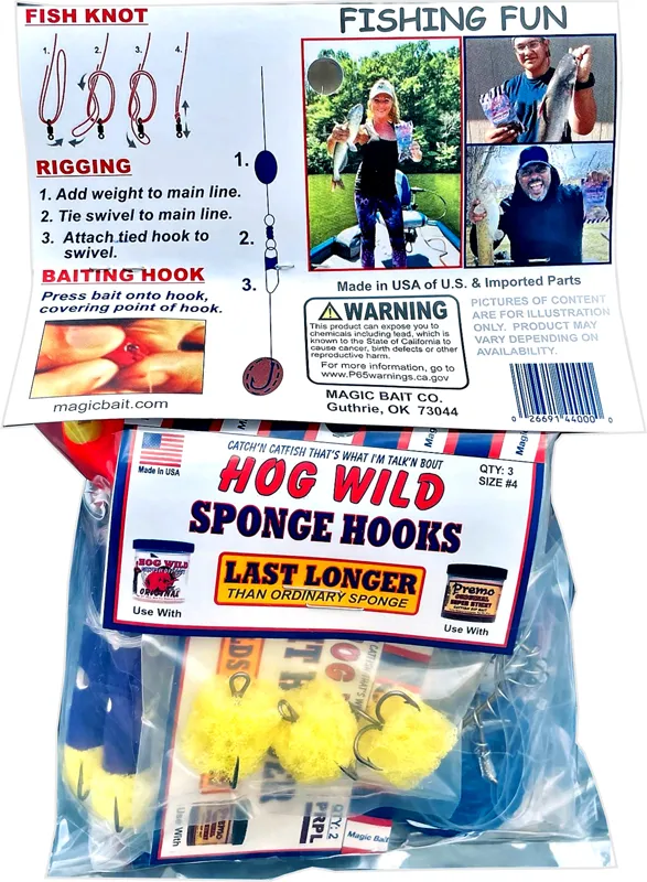 hog wild sponge hooks magic bait